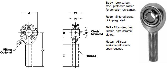 AURORABB-3關(guān)節(jié)軸承圖紙