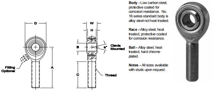 AURORAKB-10關(guān)節(jié)軸承圖紙